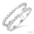 1/2 Ctw Prong Set Round Cut Diamond Insert Ring in 14K White Gold