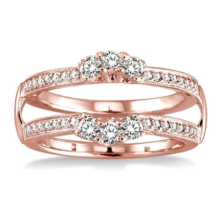1/2 Ctw Diamond Insert Ring in 14K Rose Gold