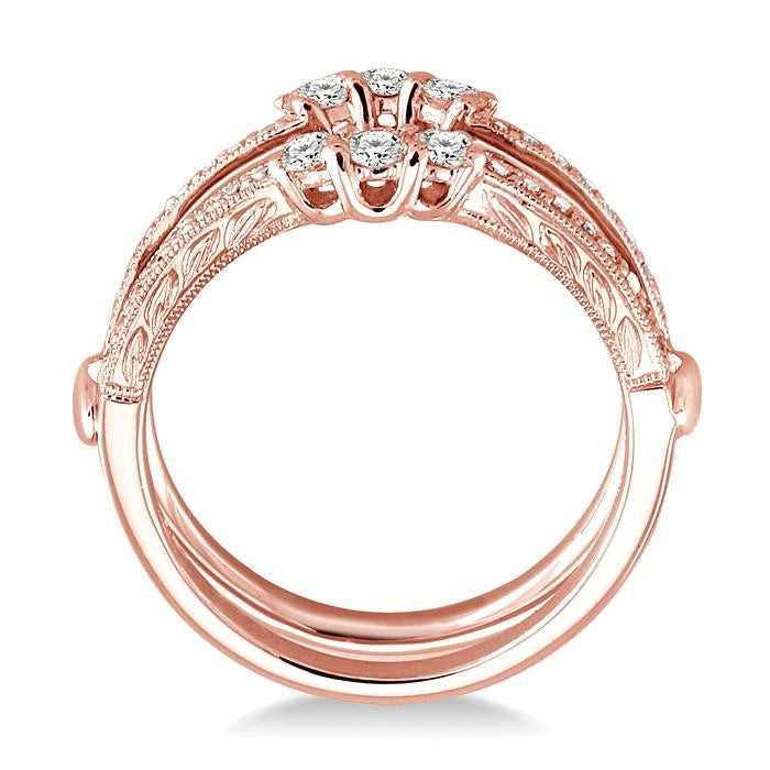 1/2 Ctw Diamond Insert Ring in 14K Rose Gold