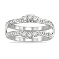 1/2 Ctw Round Cut Diamond Insert Ring in 14K White Gold