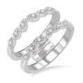 1/6 Ctw Round Cut Diamond Insert Ring in 14K White Gold