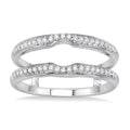 1/5 Ctw Round Cut Diamond Insert Ring in 14K White Gold