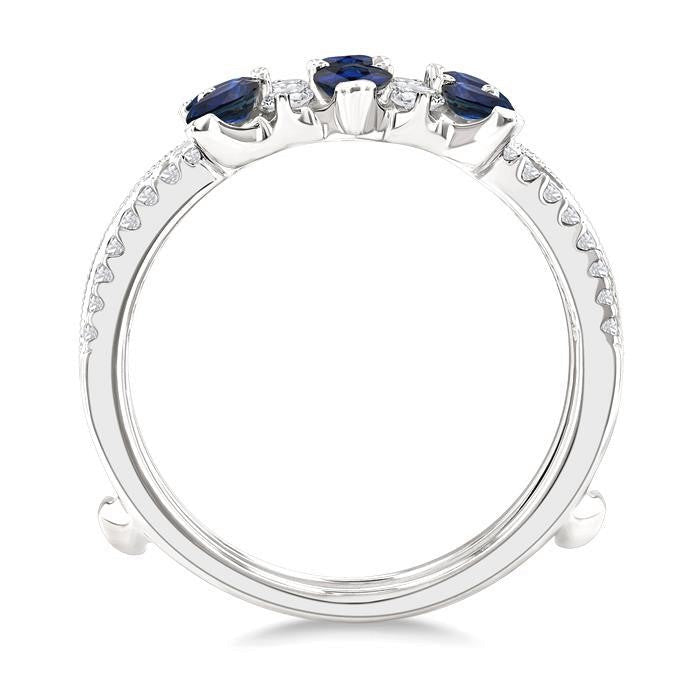 Pear Shape Gemstone & Diamond Insert Ring