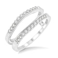 1/3 Ctw Round Cut Diamond Insert Ring in 14K White Gold