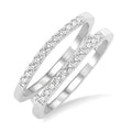1/3 Ctw Round Cut Diamond Insert Ring in 14K White Gold