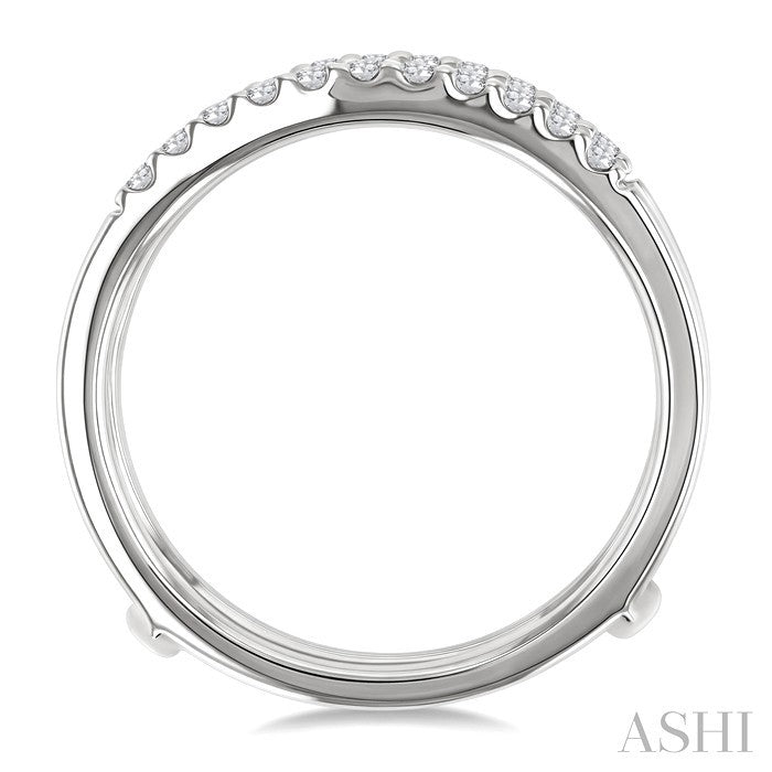 1/3 Ctw Round Cut Diamond Insert Ring in 14K White Gold