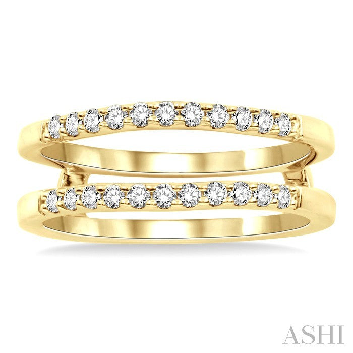 1/3 Ctw Round Cut Diamond Insert Ring in 14K Yellow Gold