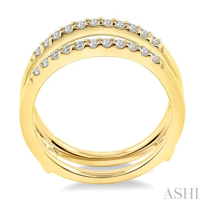 1/3 Ctw Round Cut Diamond Insert Ring in 14K Yellow Gold
