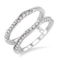 1/2 Ctw Round Cut Diamond Insert Ring in 14K White Gold