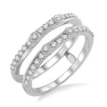 1/2 Ctw Round Cut Diamond Insert Ring in 14K White Gold