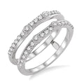 1/2 Ctw Round Cut Diamond Insert Ring in 14K White Gold