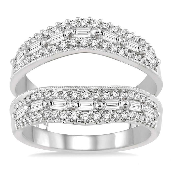 1 1/10 Ctw Diamond Insert Ring in 14K White Gold