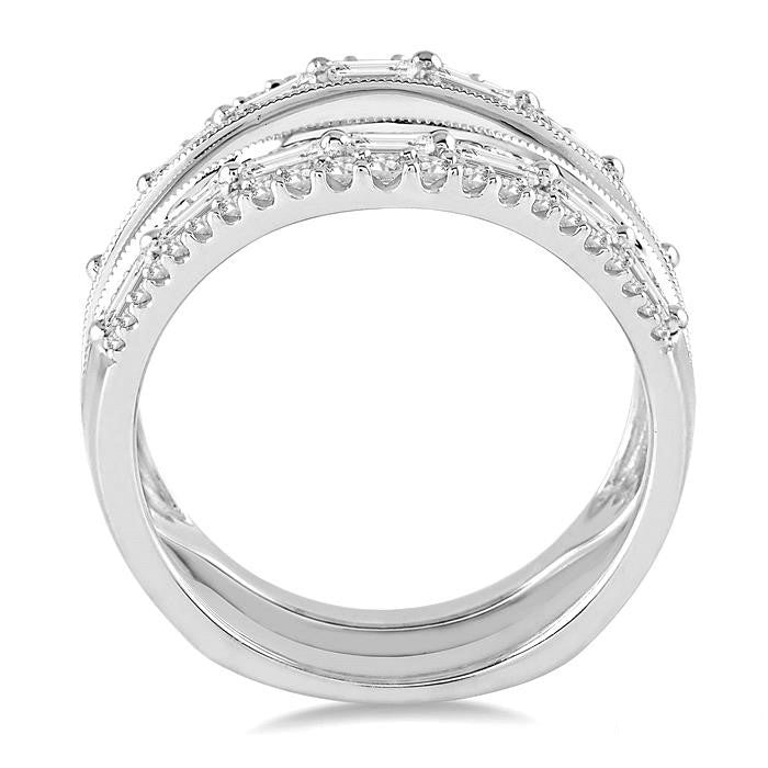 1 1/10 Ctw Diamond Insert Ring in 14K White Gold