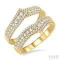 1 Ctw Round Cut Diamond Insert Ring in 14K Yellow Gold