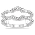 1/2 Ctw Round Cut Diamond Insert Ring in 14K White Gold