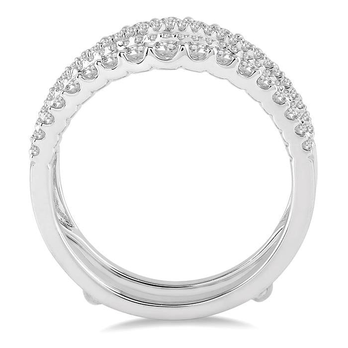 3/4 Ctw Round Cut Diamond Insert Ring in 14K White Gold