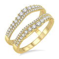 3/4 Ctw Round Cut Diamond Insert Ring in 14K Yellow Gold