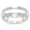 1/2 Ctw Round Cut Diamond Insert Ring in 14K White Gold