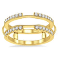1/2 Ctw Round Cut Diamond Insert Ring in 14K Yellow Gold