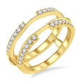 1/2 Ctw Round Cut Diamond Insert Ring in 14K Yellow Gold