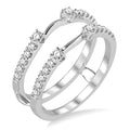 3/8 Ctw Round Cut Diamond Insert Ring in 14K White Gold