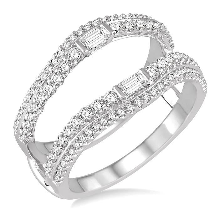 3/4 Ctw Diamond Insert Ring in 14K White Gold