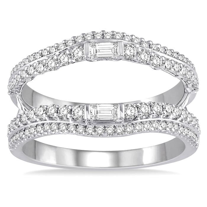 3/4 Ctw Diamond Insert Ring in 14K White Gold
