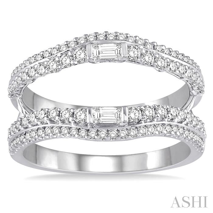 3/4 Ctw Diamond Insert Ring in 14K White Gold