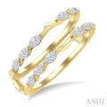 1/2 Ctw Carved Shank Marquise Cut Diamond Insert Ring in 14K Yellow Gold