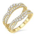 1 Ctw Round Diamond Insert Ring in 14K Yellow Gold