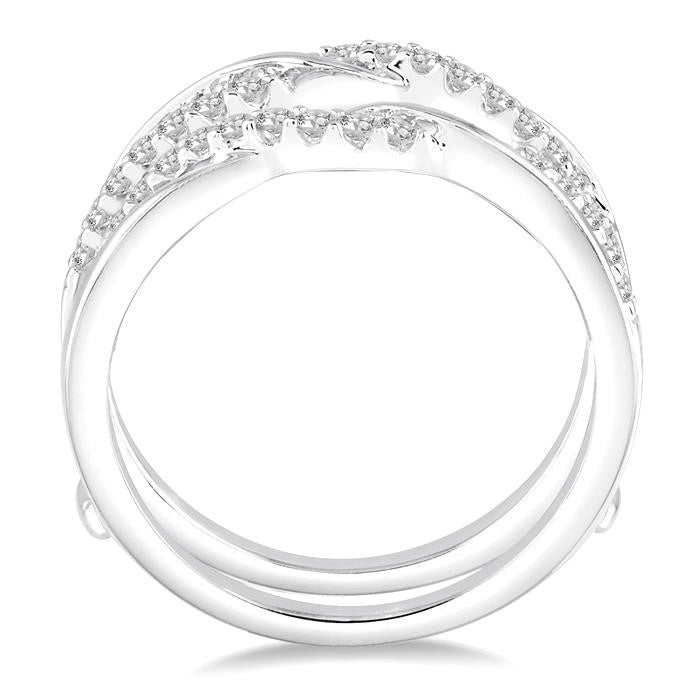 3/8 Ctw Round Diamond Insert Ring in 14K White Gold