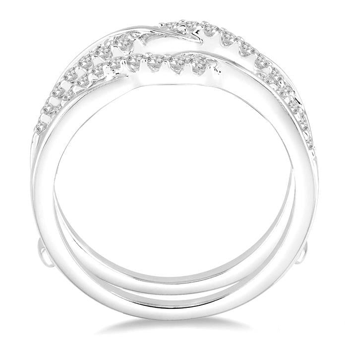 3/8 Ctw Round Diamond Insert Ring in 14K White Gold