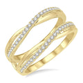 1/4 Ctw Round Diamond Insert Ring in 14K Yellow Gold
