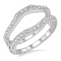 1/3 Ctw Round Diamond Insert Ring in 14K White Gold