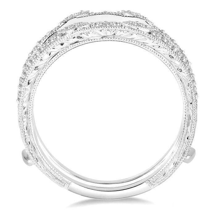 1/3 Ctw Round Diamond Insert Ring in 14K White Gold
