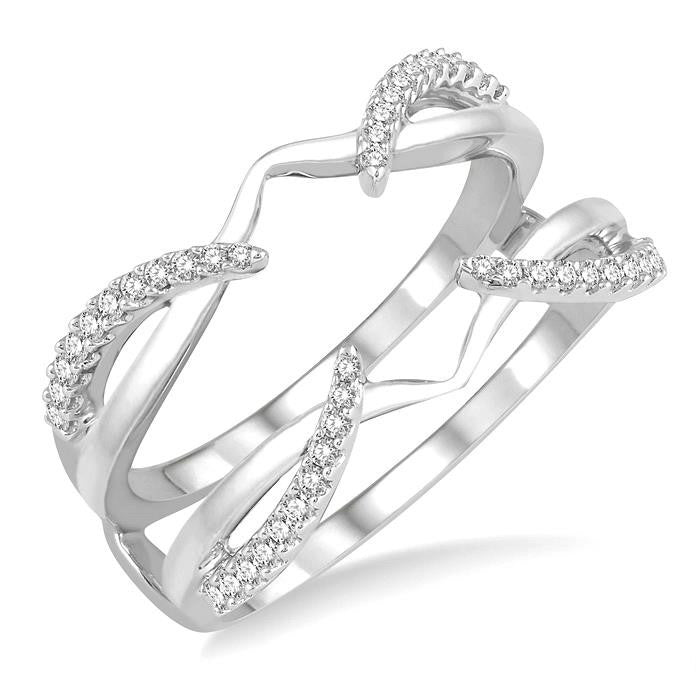 1/4 Ctw Diamond Claw Insert Ring in 14K White Gold