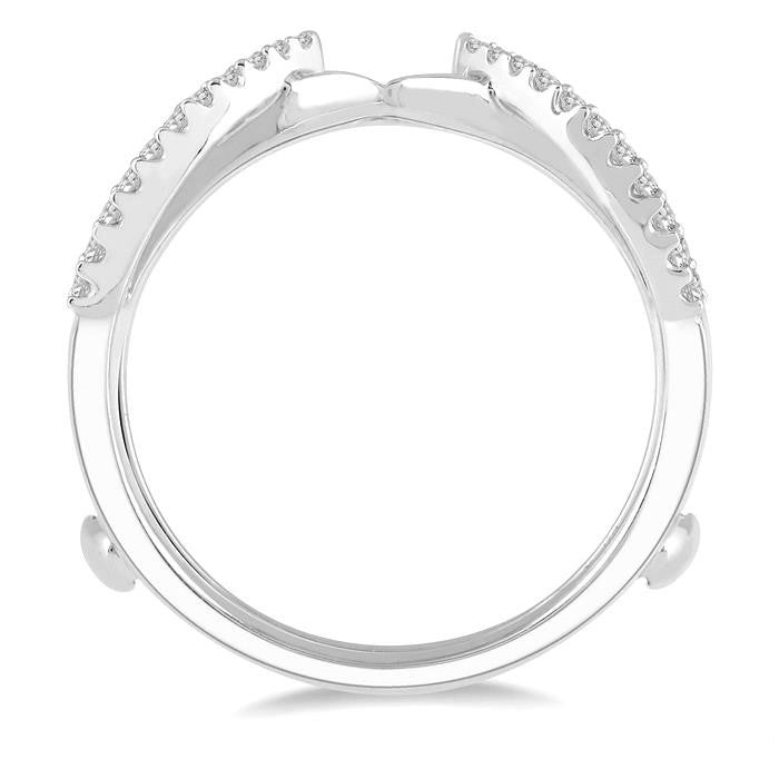 1/4 Ctw Diamond Claw Insert Ring in 14K White Gold