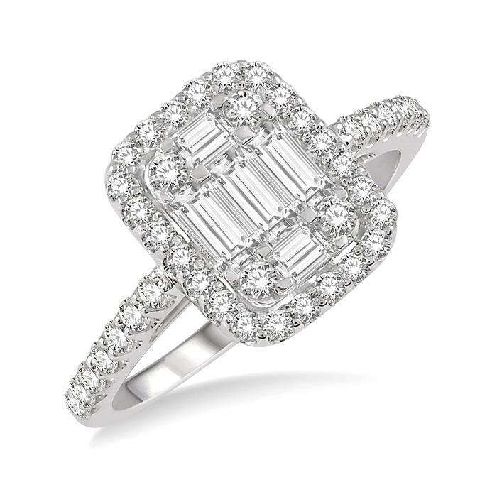 Halo Fusion Diamond Engagement Ring