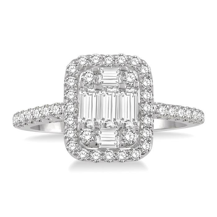Halo Fusion Diamond Engagement Ring