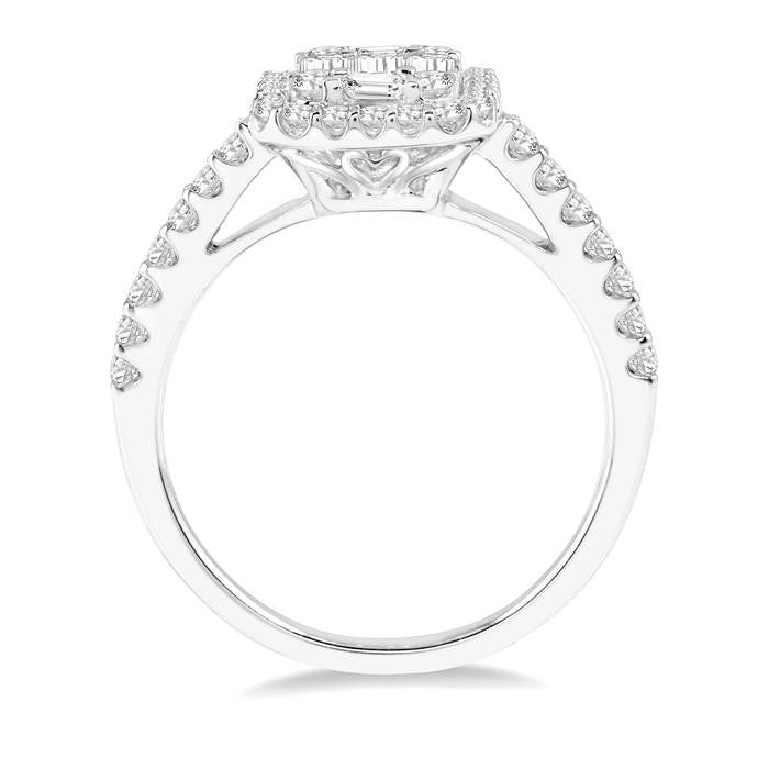 Halo Fusion Diamond Engagement Ring