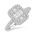 Halo Fusion Diamond Engagement Ring