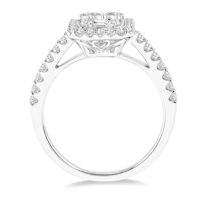 Halo Fusion Diamond Engagement Ring