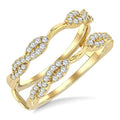 3/8 Ctw Entwined Round Cut Diamond Insert Ring in 14K Yellow Gold