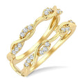 1/4 Ctw Split Twisted Shank Round Cut Diamond Insert Ring in 14K Yellow Gold