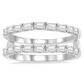 3/4 Ctw Baguette Diamond Insert Ring in 14K White Gold