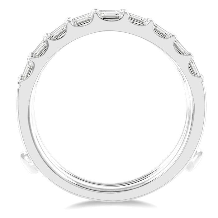 3/4 Ctw Baguette Diamond Insert Ring in 14K White Gold