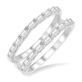 3/4 Ctw Baguette Diamond Insert Ring in 14K White Gold