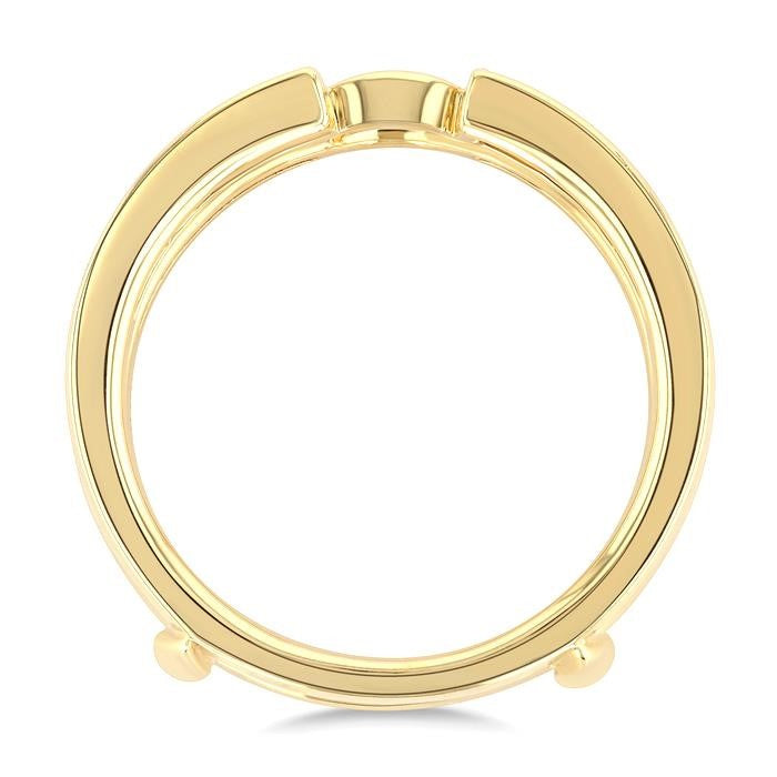 1/2 Ctw Channel Set Round Cut Diamond Insert Ring in 14K Yellow Gold