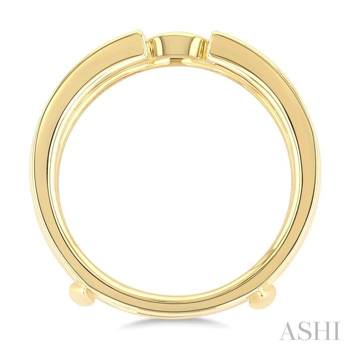 1/2 Ctw Channel Set Round Cut Diamond Insert Ring in 14K Yellow Gold