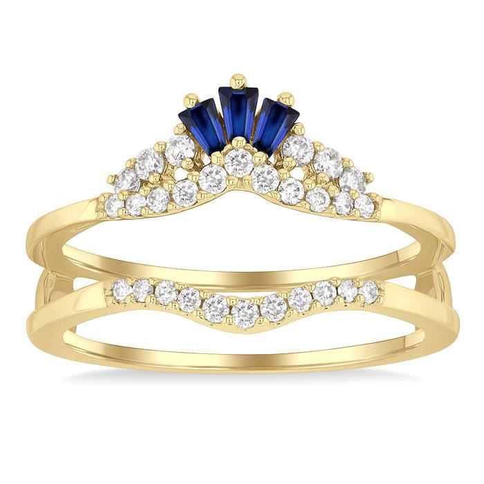 Gemstone & Diamond Insert Ring